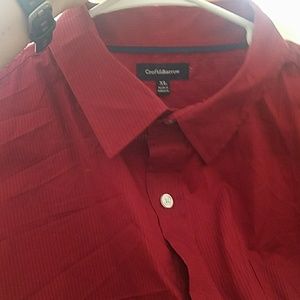 Red dress shirt